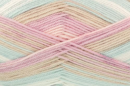 King Cole Beaches DK Yarn Soft Acrylic Mix Knitting Wool 100g Ball (Pearl Beach - 4282)