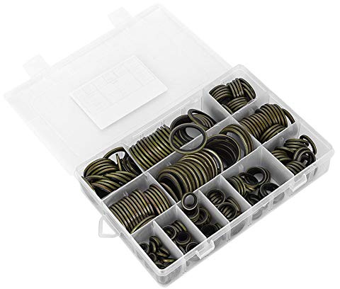 Kit guarnizioni O ring di tenuta 240 pezzi 6 8 10 12 14 16 18 20 22 24 27 30mm Set guarnizioni tappo di scarico O ring in gomma metallica