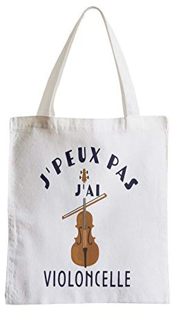 Fabulous Grand Sac Shopping Plage Etudiant J'Peux Pas J'ai Violoncelle Orchestre Musique Classique
