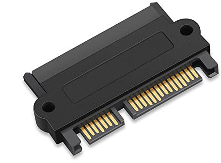 ezqnirk 1pcs 90 degrés droite SATA SATA 22Pin 7 + 15 mâle à SFF-8482 SAS 22 broche Adaptateur de convertisseur d'extension femelle pour disque dur DRI DRI,180 Degree