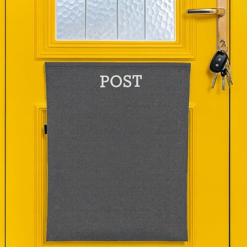 Post Catcher for Letterboxes [Grey] No Tools or Screws Needed – Dog Proof Letter Box Mail Catcher Bag (Grey)