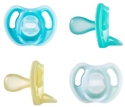 Tommee Tippee Ultra-Light Soothers, 6-18m, 4 Pack, Lightweight Dummy, Symmetrical Teat, BPA-Free Silicone, Orthodontic Design