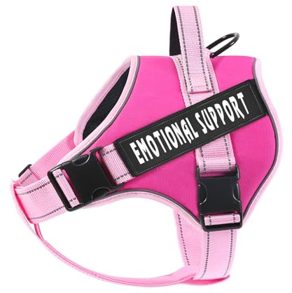 voopet Emotional Support Dog Harness, Professional Service Dog Vest Harness for Small Medium Large Dogs, Reflective Breathable and Adjustable No Pull/Choke ESA Essential Harness