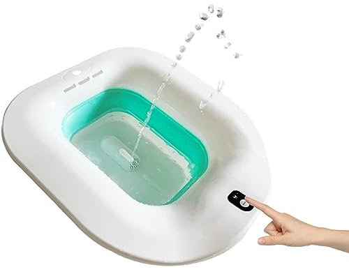 Samnuerly Sitz Baths, Foldable Sitz Bath For Toilet Folding Toilet Sitz Bath For Toilet Seat Portable Bidet For Toilet Postpartum Haemorrhoids Perineum Cleansing - Washing Aid For Personal Care