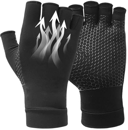 EviKoo Guantes de invierno, guantes de medio dedo, guantes profesionales sin dedos, guantes impermeables de alta elasticidad, guantes deportivos de escritura suave para mancuernas de una sola barra,