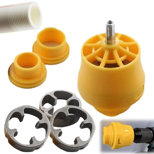 Kit d'Outils de Filetage pour Filetage De Tuyaux,Outil De Filetage en PVC Fabricant de Tuyaux en Plastique Matrice Npt Ronde,Kit de Coupe de Tuyau en Plastique, Jeu de Tarauds Et Filières
