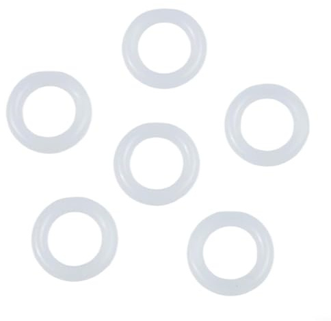 SiSinkal Paquete de accesorios de crochet DIY, ganchos circulares de anillo de plástico blanco para decoración de bolso, asiento de coche, bolsa tejida, 12,7 mm a 50 mm (12,7 mm)
