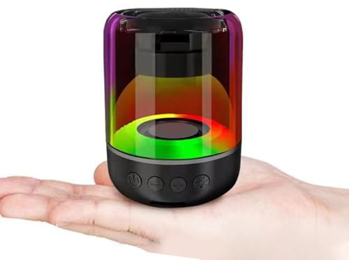 Al salama Mini Quran Speaker Lamp, 3D Transparent Shell with Water Wave Light, Bluetooth 5.0, HD 360° Surround Sound & Bass, APP/Remote Control, 18 Reciters & 15 Languages, Ideal Muslim Gift