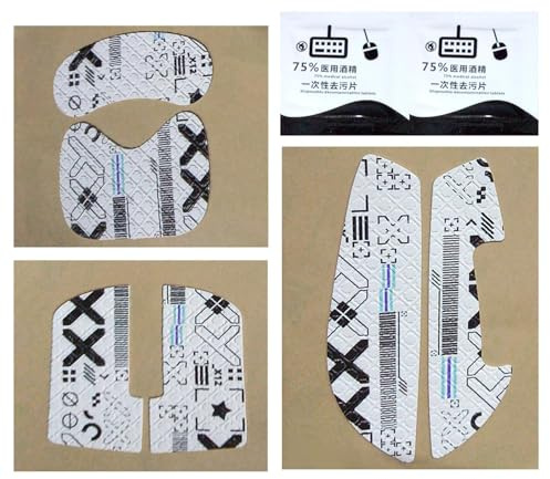 Générique Ruban Anti dérapant pour Souris | adhésif Prise en Main téléphone | Patchs antiglisse pour Manette | Stickers Grip 10x10cm Noir Blanc Confort Durable Bureau Maison Jeux vidéo