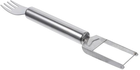 FONDOTIN Affettatrice per Anguria in Acciaio Inox 2 in 1 Forchetta Utensile Portatile per Tagliare Frutta Leggero e Compatto per Casa e Campeggio