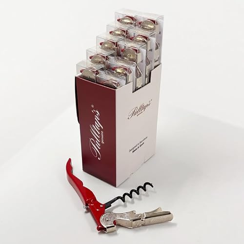 PULLTAP'S GENUINE Lote de 10 unidades de Slider 900 (Rojo) Sacacorchos de camarero profesional. Incluye doble palanca articulada, navaja cortacápsulas y abridor de tapones. Fabricado en España