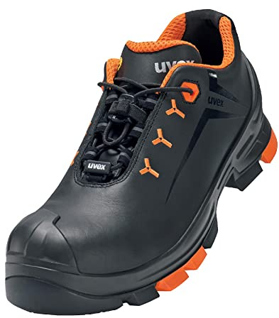 Uvex 2 Sicherheitsschuhe, Halbschuhe, Arbeitsschuhe für Damen & Herren, Schwarz/Orange, Größe 46