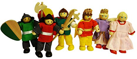 Biegepuppenset 6 Stück Burgleute