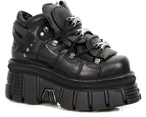 New Rock M.106-S29 Zapatos de Cordones Brogue, Unisex Adulto, Negro (Negro 001), 47 EU (12.5 UK)