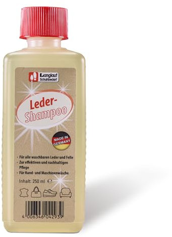Langlauf Schuhbedarf Lederwaschmittel Lederbekleidung Lammfellwaschmittel 250ml Flasche für viele Wäschen Ledershampoo Hand & Maschinenwäsche Lambskin Leather Detergent Lederseife