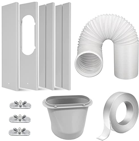 FFXWTSF Portable Air Conditioner Window Kit with 5.9” Exhaust Hose, Adjustable Universal Window Seal for AC Unit…