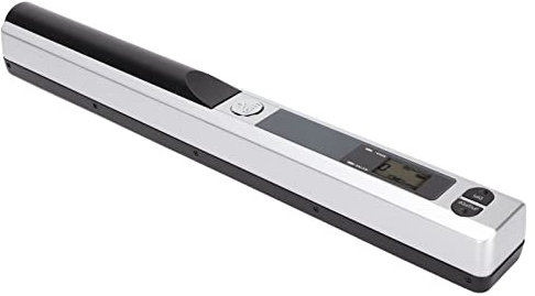 ASHATA Escáner Portátil, Escáner Fotográfico 300 600 900DPI para Documentos A4, Imágenes, Páginas, Textos, Escáner de Mano Portátil, para Documentos, Fotos, Imágenes, Recibos(Negro Plata)