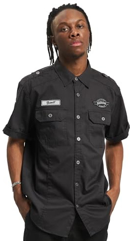 Brandit Luis Vintage Shirt Short Sleev, Color: black, Size: XXL