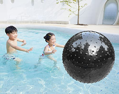 penepico Grandi palline da massaggio sensoriali per bambini, 85 cm, per yoga, gonfiabili, con punte tattili, per attività all'aperto, palline da gioco (1 set di palline (nere)