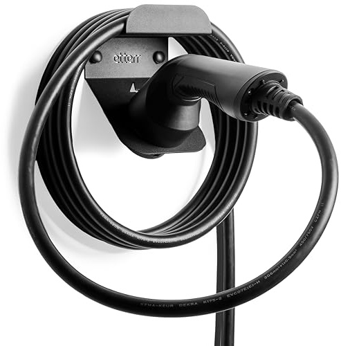 Electric Car Charger Holder, Base, Wall Hook, Hose, Charger Batteries, EV, Cable Organizer, Motorcycle Accessories (Black)
