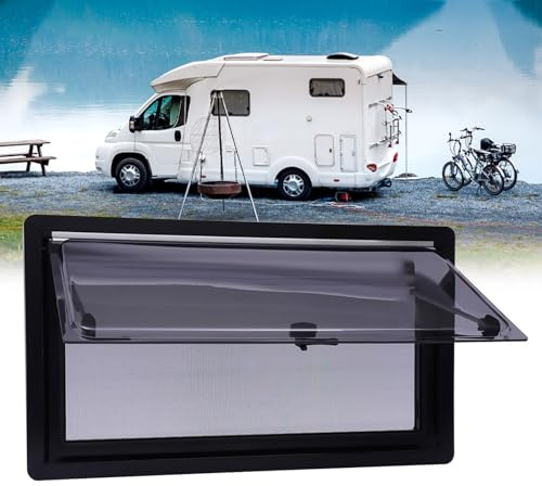 ELIKBH Ventana en ángulo recto, ventana de techo para autocaravana, furgoneta, persiana equipada, autocaravana, autocaravana, ventana exterior, caravana, sombrilla para el hogar, caravana(Size:1100*55