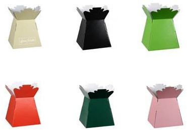 Hand-Tied Vase Florist Bouquet Boxes | Aqua Presentation & Transporter Boxes | Pack of 30 | Durable Flower & Plant Packaging | Glossy Mix 2