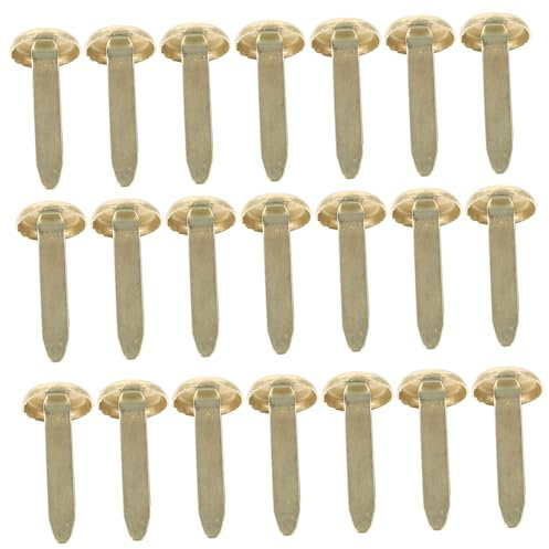 SEWACC 50 Stück Metallklammern Für Papierhandwerk Metallverschluss Zum Basteln Papierverschlüsse Für Scrapbooking DIY-klammern Aus Metall Dekorative Nägel Für Papierprojekte