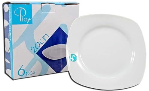 Vajilla finstock piaf caja 6 plat postre cuadra-lt 20,0 cm 25302