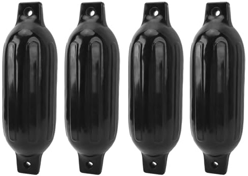 4PCS Barco Defensas Barco Parachoques para el atraque, Twin Ojos Inflable Marina Defensas con 4 Cuerdas, para pontones, Yates, veleros, Botes de remos, Boyas, canoas
