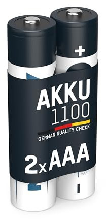 Ansmann 5035222 - Micro, tipo AAA 1100mAh pila altamente capacitiva profesional/multiuso, foto digital, 2 unidades