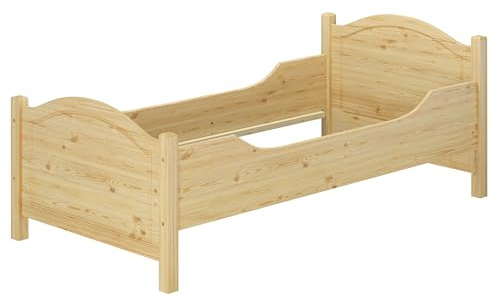 Erst-Holz®Seniorenbett extra hoch 100x200 Massivholz Kiefer Holzbett Einzelbett Gästebett 60.40-10 oR