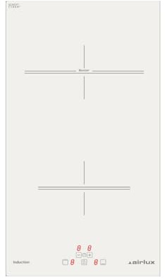 Plaque Induction 2 feux-Airlux ATI322WH - Plaque de cuisson Induction - Dimensions produit (LxP en cm) : 29 / 51