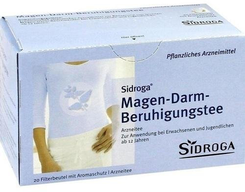 Sidroga Magen-Darm-Beruhigungstee - 20 Filterbeutel - Edelstahl - Weiß - Rechteckig