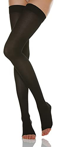 Relaxsan Basic 960A (Nero, tg.1) calze compressive per reggicalze 280 den punta aperta 22-27 mmHg