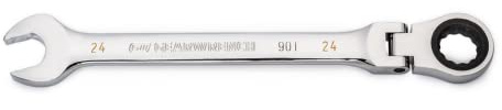 GEARWRENCH 24mm 4 Degree Swing Arch 12 Point Flex Head Ratcheting Combination Wrench - 86724