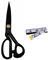 IHKFILAN Professionelle Schneiderschere Schwerlast Schere Industrielle Stärke Manganstahlschere Sharp für Zuhause und Büro Künstler Schneiderinnen,PVC Komfortgriff Schneiderschere, Schwarz 10/26 cm