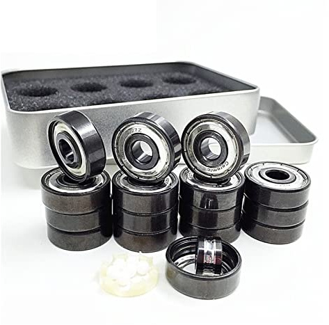 EICOFF Cuscinetti 627z cuscinetto artistico per Pattini 7x22x7mm 6 cuscinetti a sfera in ceramica Pattini quadrupli cuscinetti Pattinaggio artistico 627 Abec-11