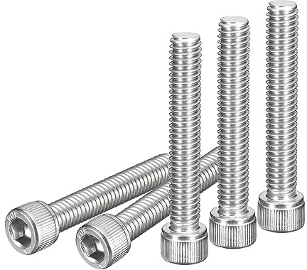 DTGN 5/16-18x2 (DxH) Vite Esagonale a Testa Cilindrica con Presa a Brugola - 10pz - Viti Esagonali a Testa Cilindrica in Acciaio Inossidabile 304 - Colore Argento
