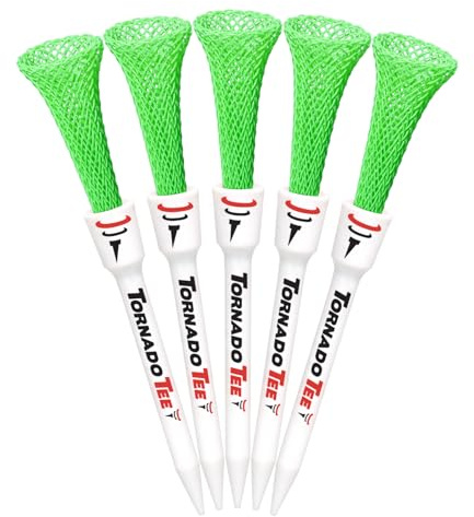 Tornado Tee Camiseta de golf de alto rendimiento verde neón