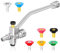 Foam Cannon Dual-Connector Accessory, Pressure Washer Double Tip Attachment, with 1/4 Quick Connect Pressure Washer Extension Wand, 7 Pressure Washer Sprayer Nozzles for Car Motorcycle Washing (A)
