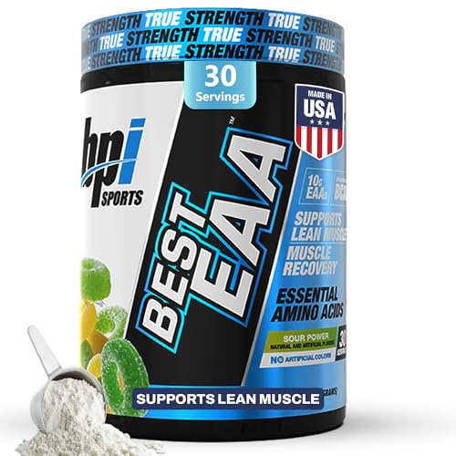 BPI Sports Essential Amino Acids EAA Powder - Pre, Intra & Post Workout Drink - BCAA Powder for Men & Women, EAA + BCAA + Hydration. Advanced Formula with 10g of EAA. (Sour Power)