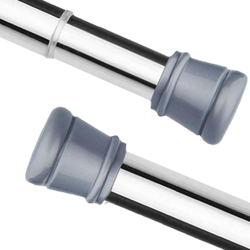 Shower Curtain Pole Silver No Drill Curtain Pole Extendable Curtain Poles Curtain Rods Extendable for Windows,Shower,Wardrobe (73-115cm/1pc）