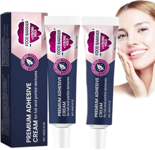 Adesivo per protesi dentaria sicuro, Crema adesiva per protesi dentaria, Cuscino adesivo termoplastico per protesi dentaria, Adesivo per denti protesici, Kit per protesi morbida (2 pezzi)