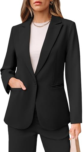 luvamia Casual Blazers for Women Black Suit Jacket Casual Outfits for Women Black Size Large Size 12 Size 14