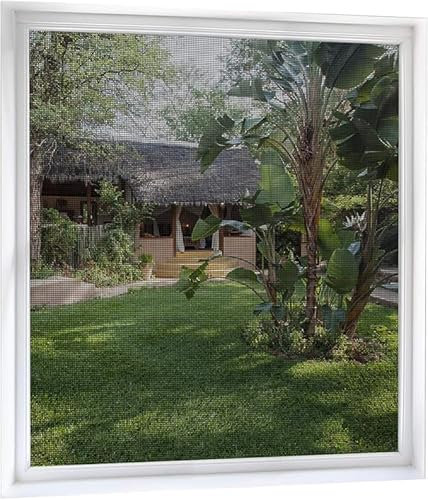 MYCARBON Moustiquaire Fenêtre Sans Perçage 130x150cm, Toile Moustiquaire Filet Fenêtre Anti Moustique avec Bande Adhésive Store Auto Agrippante, Découpable à la Dimension Souhaitée, 1 Pièce, Noir