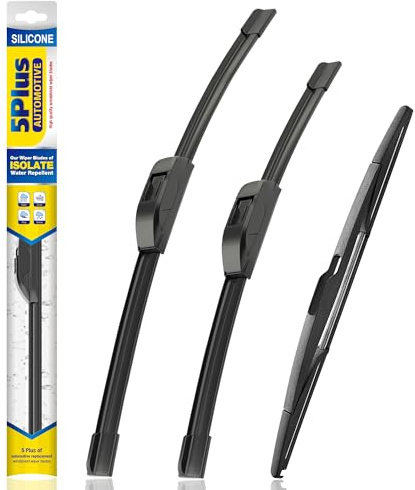 5 PLUS® Silicone Windshield Wipers Replacement for 2007-2014 Ford edge, 2007-2015 Lincoln MKX Wiper Blades(Set of 3),Automotive Replacement Windshield Wiper Blades For My Car-26/20/14