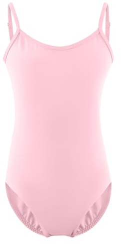XiaoMoSha Girls Seamless Camisole Undergarment Leotard BalletPink Bodysuits for Ballet Dance Gymnastics Size 3-14 Years Old,BalletPink,130(5-6Y)