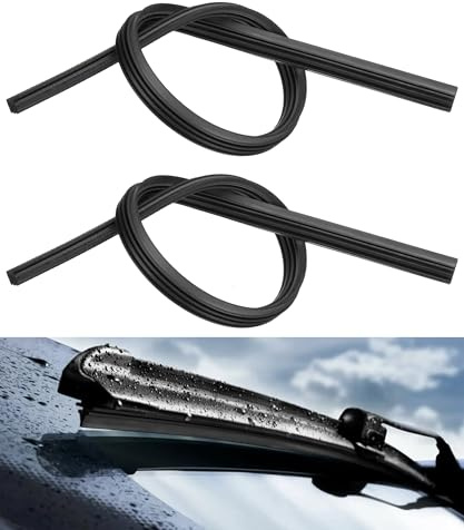 Xibao 2PCS Escobillas Limpiaparabrisas Coche,Gomas de Limpiaparabrisas de Repuesto,Limpia Parabrisas,Escobillas Coche,Apto para Coches,Furgonetas,Caravanas,Autocaravanas,Camiones,etc (2PCS)