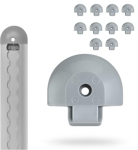 INTAKO Ändkåpa för flygbolagslister 50 mm (10 stycken) – grå plastspets
