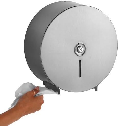 Bobrick Distributeur de papier toilette Jumbo 2890, en acier inoxydable, 10,625 x 10,625 x 4,5 cm